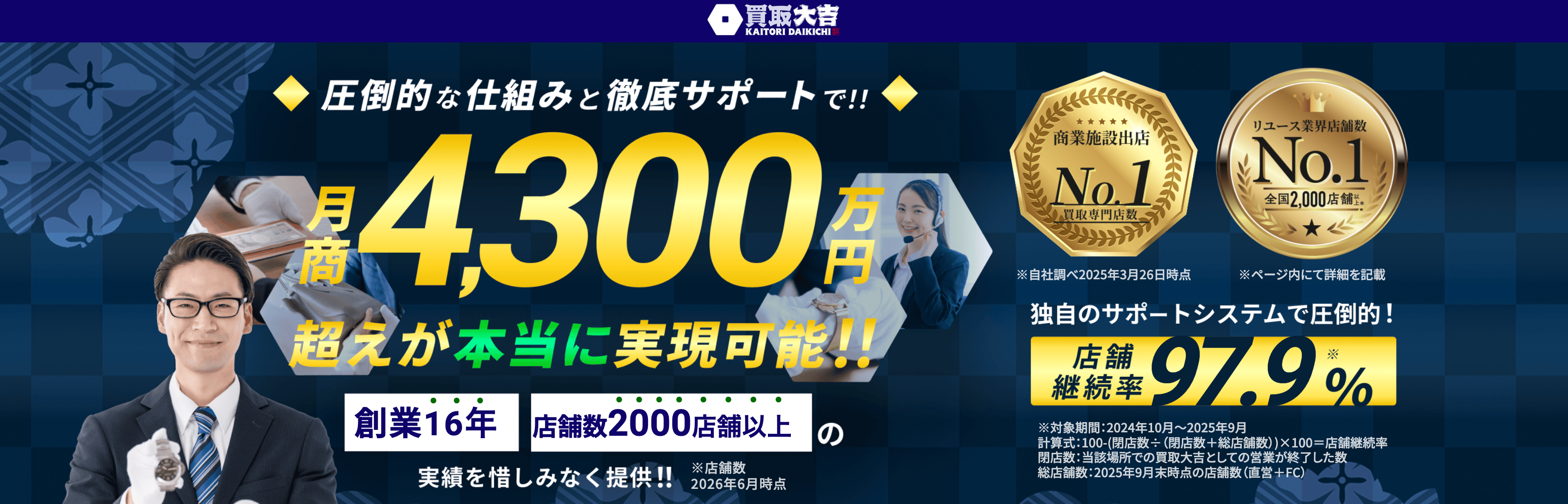 買取大吉の年商や継続率は本当か！？