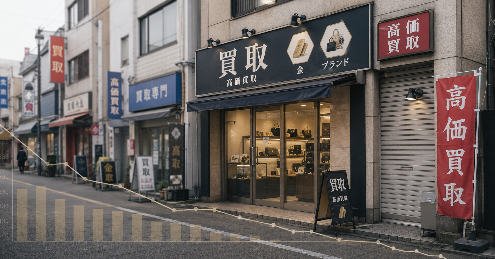 買取店舗増加と金相場の不安定